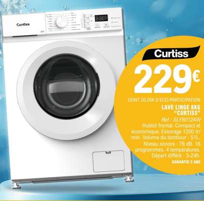 LAVE LINGE 8KG “CURTISS”