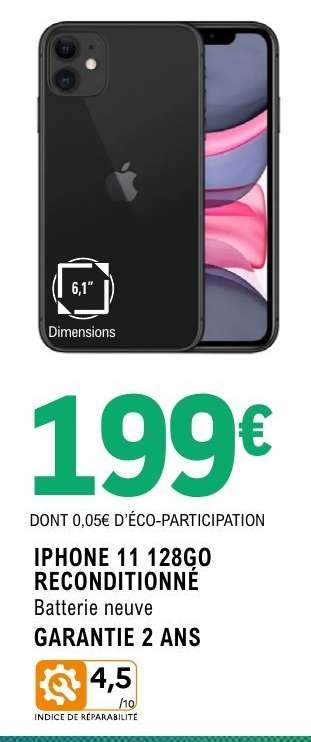 IPHONE 11 128GO RECONDITIONNÉ