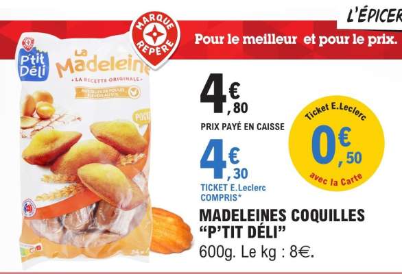 MADELEINES COQUILLES “P’TIT DÉLI”