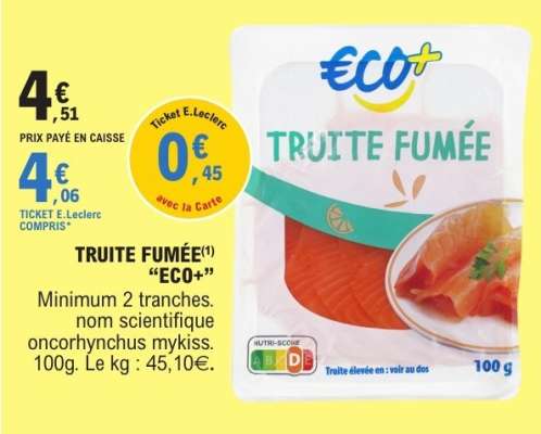 TRUITE FUMÉE "ECO+"