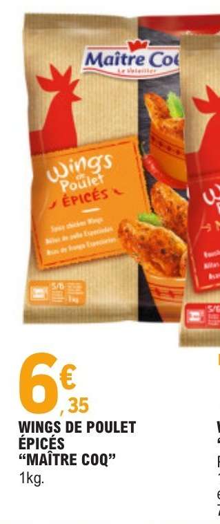 WINGS DE POULET ÉPICÉS “MAÎTRE COQ”