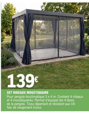 SET RIDEAUX MOUSTIQUAIRE