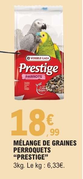 MÉLANGE DE GRAINES PERROQUETS “PRESTIGE”