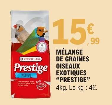 MÉLANGE DE GRAINES OISEAUX EXOTIQUES “PRESTIGE”