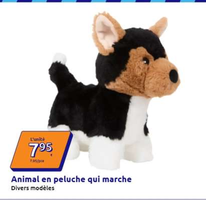 Animal en peluche qui marche