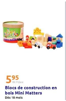 Blocs de construction en bois Mini Matters