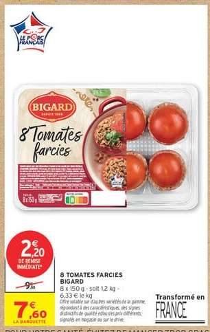 8 TOMATES FARCIÈS 'BIGARD'