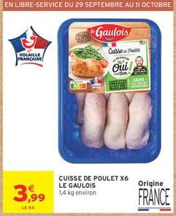 CUISSE DE POULET X6 "LE GAULOIS"