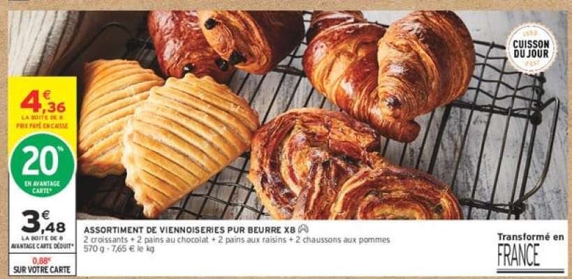 ASSORTIMENT DE VIENNOISERIES PUR BEURRE X8