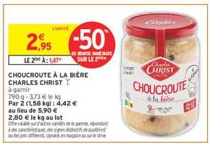 CHOUCROUTE À LA BIÈRE "CHARLES CHRIST"