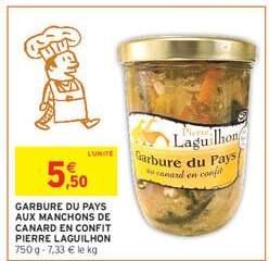 GARBURE DU PAYS AUX MANCHONS DE CANARD EN CONFIT PIERRE LAGUILHON