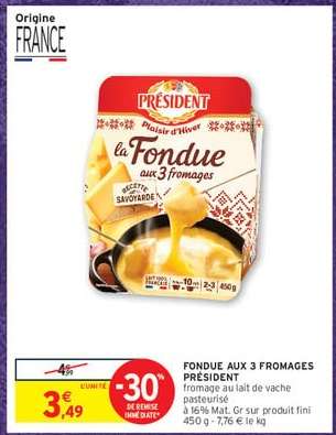Fondue aux 3 Fromages Président