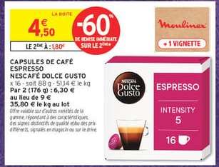 Capsules De Café Espresso Nescafé Dolce Gusto