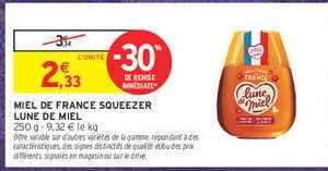 MIEL DE FRANCE SQUEEZER LUNE DE MIEL
