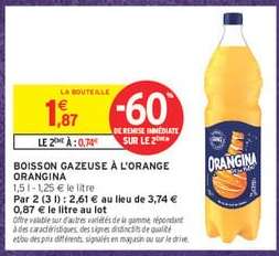 BOISSON GAZEUSE À L'ORANGE ORANGINA