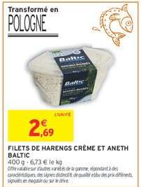 FILETS DE HARENGS CRÈME ET ANETH BALTIC