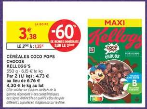 CÉRÉALES COCO POPS CHOCOS “KELLOGG’S”