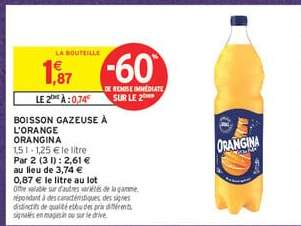 BOISSON GAZEUSE À L'ORANGE ORANGINA