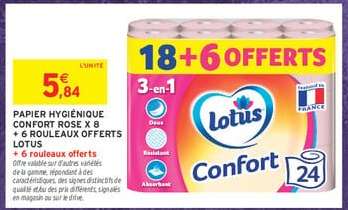 Papier Hygiénique Confort Rose