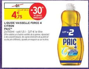LIQUIDE VAISSELLE FORCE 4 CITRON