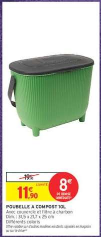 POUBELLE A COMPOST 10L