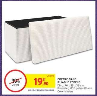 COFFRE BANC PLIABLE COTELE