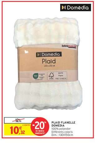PLAID FLANELLE DOMÉDIA
