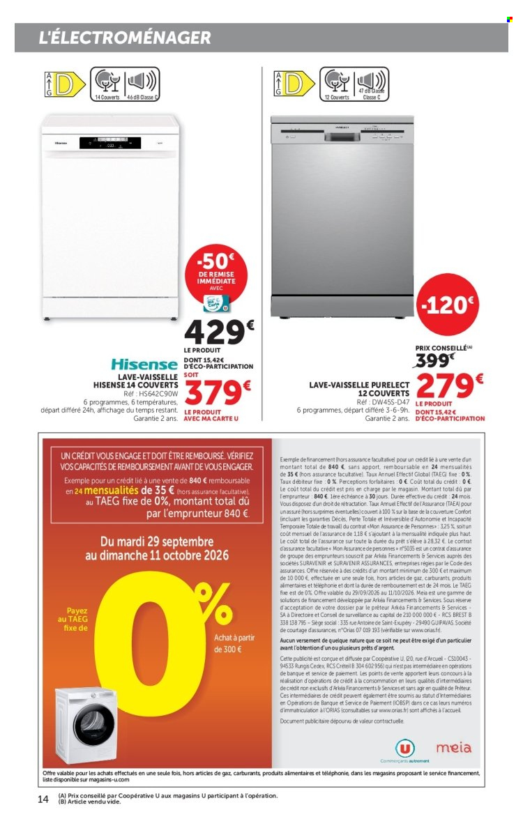 Catalogue SUPER U - 29.09.2026 - 11.10.2026. Page 14