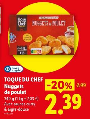 TOQUE DU CHEF Nuggets de poulet