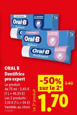 Oral-B dentifrice Pro expert