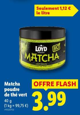 Matcha poudre de thé vert