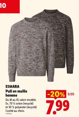 ESMARA Pull en maille homme