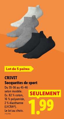 CRIVIT Socquettes de sport