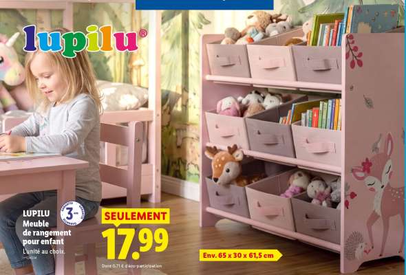 LUPILU Meuble de rangement pour enfant