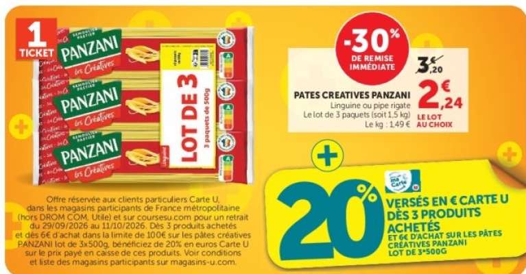 PATES CREATIVES PANZANI