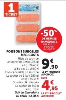 POISSONS SURGELES MSC COSTA