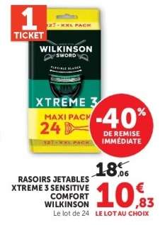 RASOIRS JETABLES XTREME 3 SENSITIVE COMFORT WILKINSON