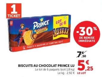 BISCUITS AU CHOCOLAT PRINCE LU