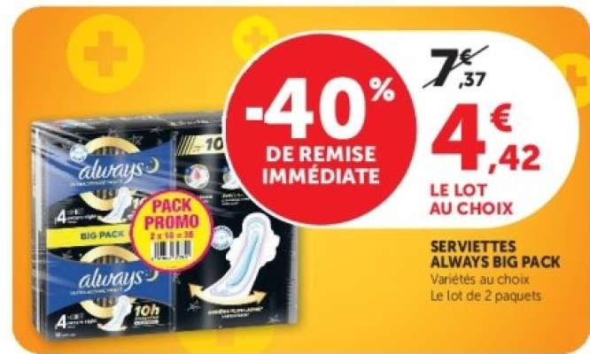 SERVIETTES ALWAYS BIG PACK