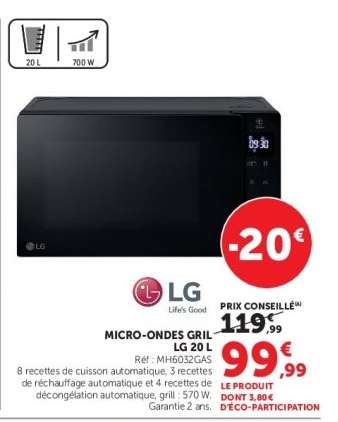 MICRO-ONDES GRIL LG 20 L