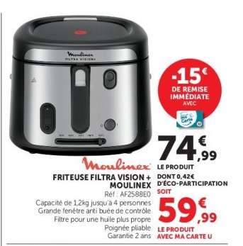 FRITEUSE FILTRA VISION + MOULINEX