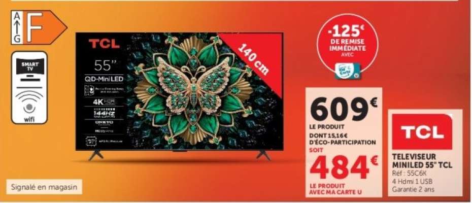 TELEVISEUR MINILED 55" TCL