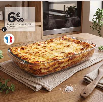 Le plat rectangulaire
