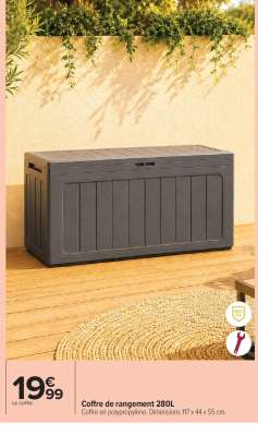 Coffre de rangement 280L