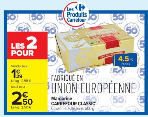 Margarine CARREFOUR CLASSIC'