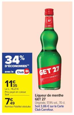 LIQUEUR DE MENTHE 'GET 27'