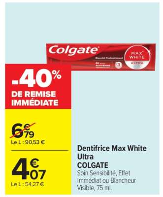 Dentifrice Max White Ultra 'Colgate'