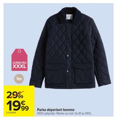 Parka déperlant homme