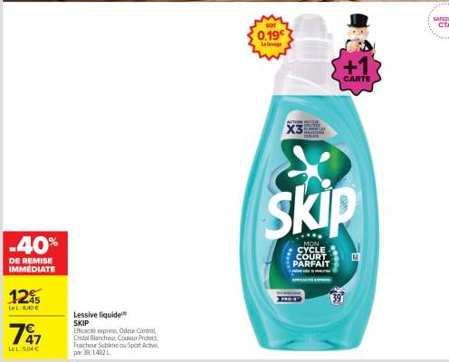 LESSIVE LIQUIDE "SKIP"