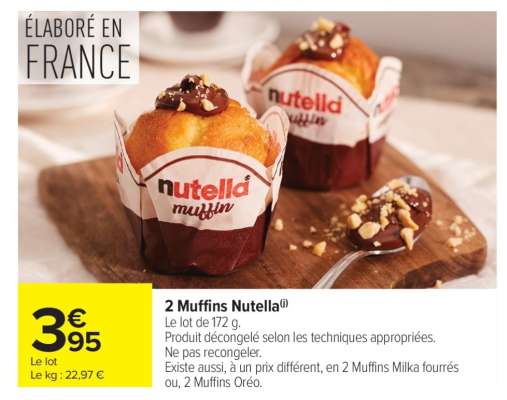 2 Muffins Nutella